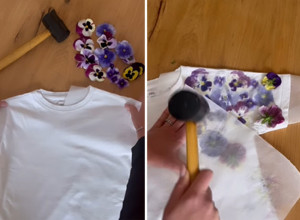 CVETNI DEZEN U PAR KORAKA: Odaberite cveće koje želite da stavite na majicu, a onda uradite ovo - rezultat je neverovatan! (VIDEO)