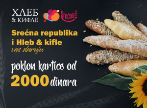 SREĆNA REPUBLIKA I HLEB&KIFLE VAS NAGRAĐUJU: Kako do poklon kartica u vrednosti od 2.000 dinara za vaša omiljena peciva!