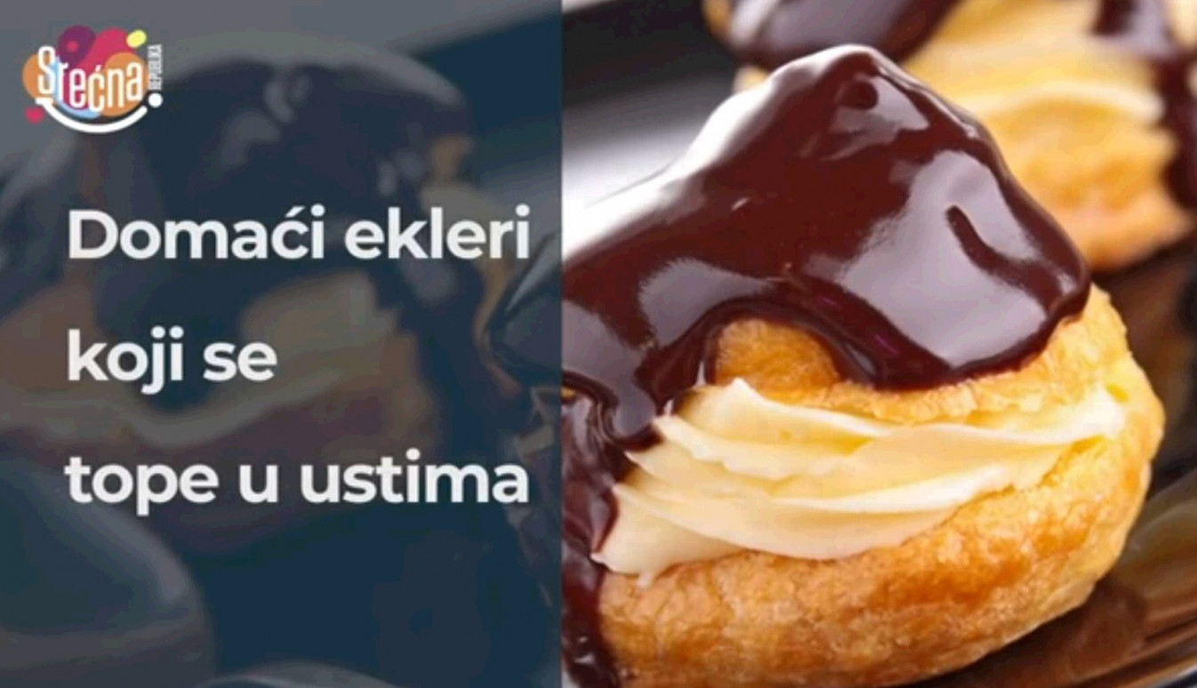 DOMAĆI EKLERI KOJI SE TOPE U USTIMA: Recept za brzi kolač koji obožavaju sve generacije (VIDEO)