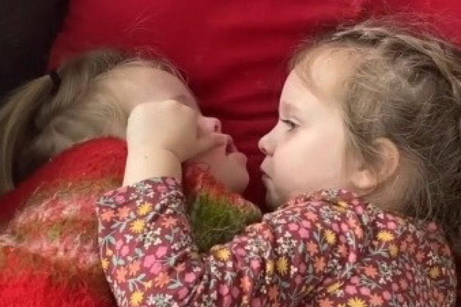 SNIMAK DVE SESTRE KOJI JE RASPLAKAO SVET: Nemerljiva ljubav starije devojčice prema mlađoj sestrici sa Daunovim sindromom (VIDEO)