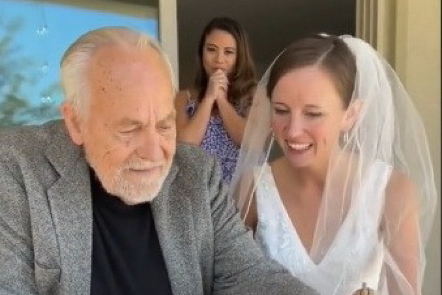 TRAŽILA JE DA TEŠKO BOLESTAN OTAC BUDE UZ NJU:  Nije prepoznao ćerku u venčanici a onda se zagledao u njene oči pune suza  i u trenu se sve promenilo (VIDEO)