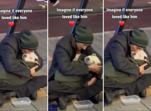 OVAKO BI SVI TREBALO DA VOLE: Tužna slika beskućnika i psa pokazala svu ljubav na koju su ljudi zaboravili!