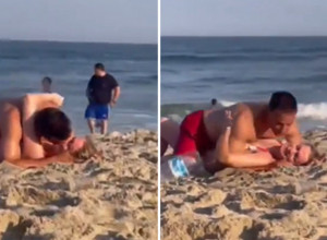 BIO JE NA PLAŽI, NIJE NI SLUTIO ŠTA ĆE VIDETI NA PESKU: Paru popustile sve kočnice, ljudi u neverici gledali, a onda je on dotrčao: Nastala je vriska i PANIKA! (FOTO, VIDEO)