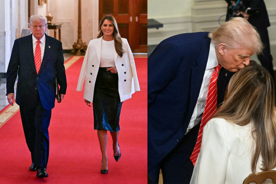 Melanija Tramp u izazovnom kožnjaku, Tramp ne krije koliko ga je očarala