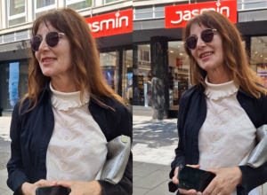 SNEŽANA JE OSVOJILA ULICE BEOGRADA: Genijalno je iskombinovala bluzu iz Pariza i polovnu košulju koja je koštala 250 dinara (VIDEO)