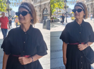 STIL KOJI JE ODUŠEVIO BEOGRAĐANKE: Ljiljana je uklopila dnevnu kežual haljinu sa brendiranim naočarima od 800 evra, a nosi i patike koje voli ceo svet! (VIDEO)