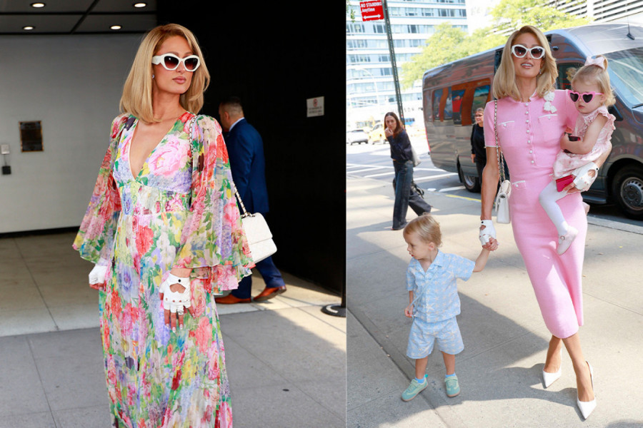 Paris Hilton zablistala u neverovatnoj roze haljini, na reviju povela i decu