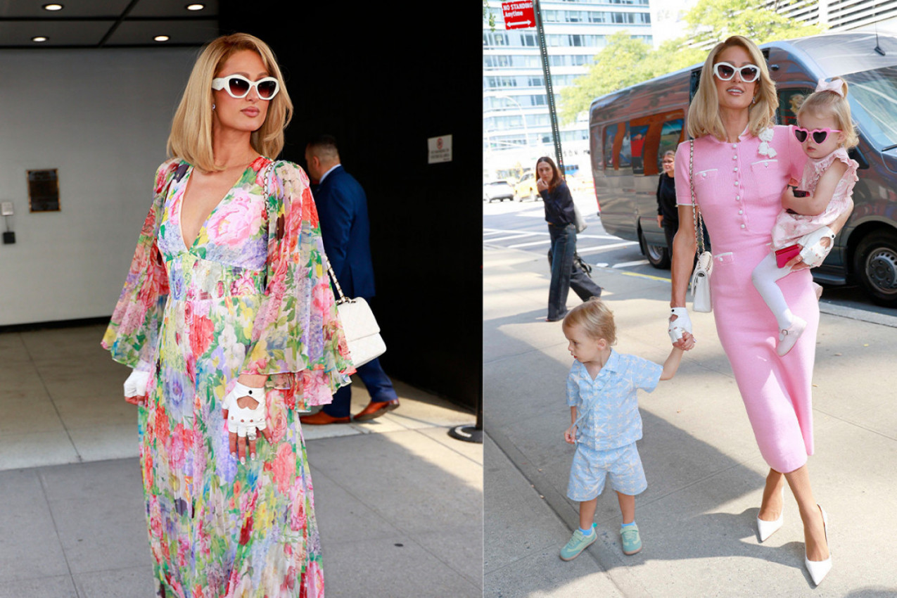 Paris Hilton zablistala u neverovatnoj roze haljini, na reviju povela i decu