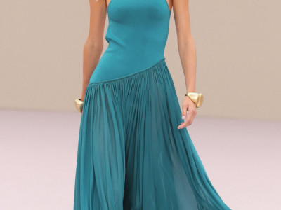 Cimerman haljina u tirkiznoj nijasni