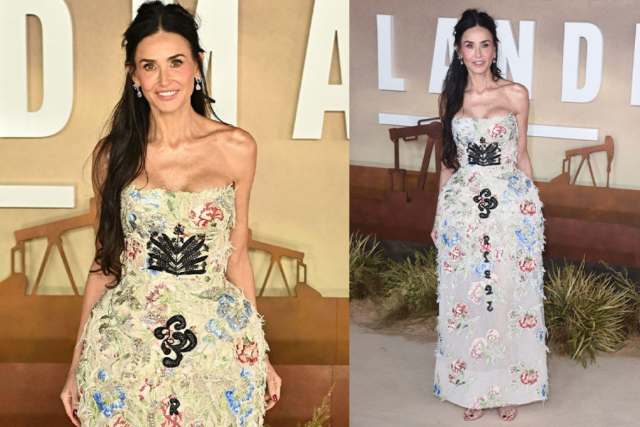 DEKOLTE Demi Mur u prvom planu: Cvetnoj haljini nema mane, a u njoj slavna glumica izgleda još MLAĐE